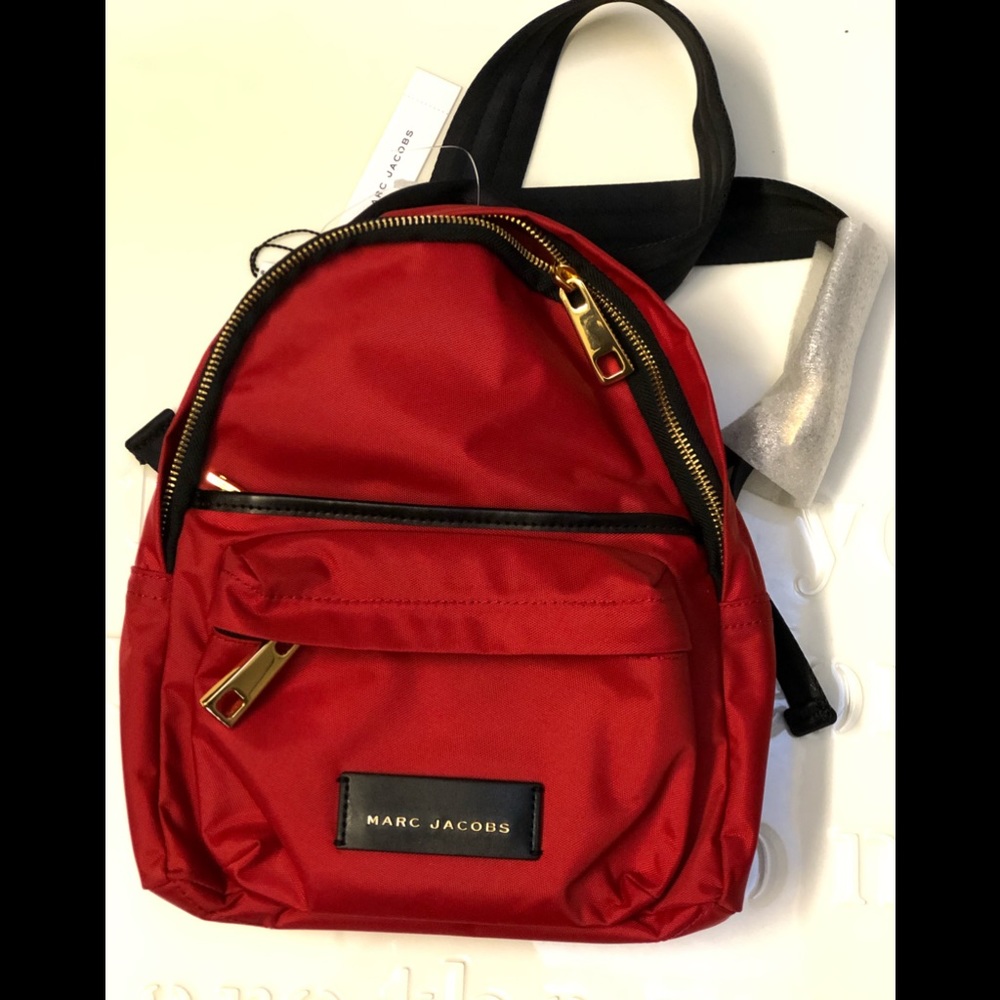 NWT Marc Jacobs mini Backpack. Red nylon